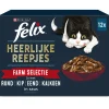Felix Heerlijke Reepjes Selectie Farm 12 x 80 gr