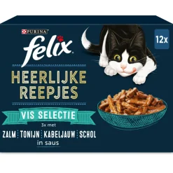 Felix Heerlijke Reepjes Selectie Vis 12 x 80 gr