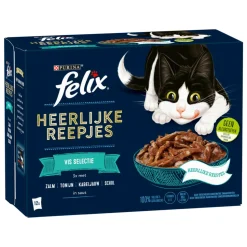 Felix Heerlijke Reepjes Selectie Vis 12 x 80 gr