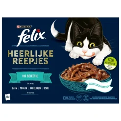 Felix Heerlijke Reepjes Selectie Vis 12 x 80 gr