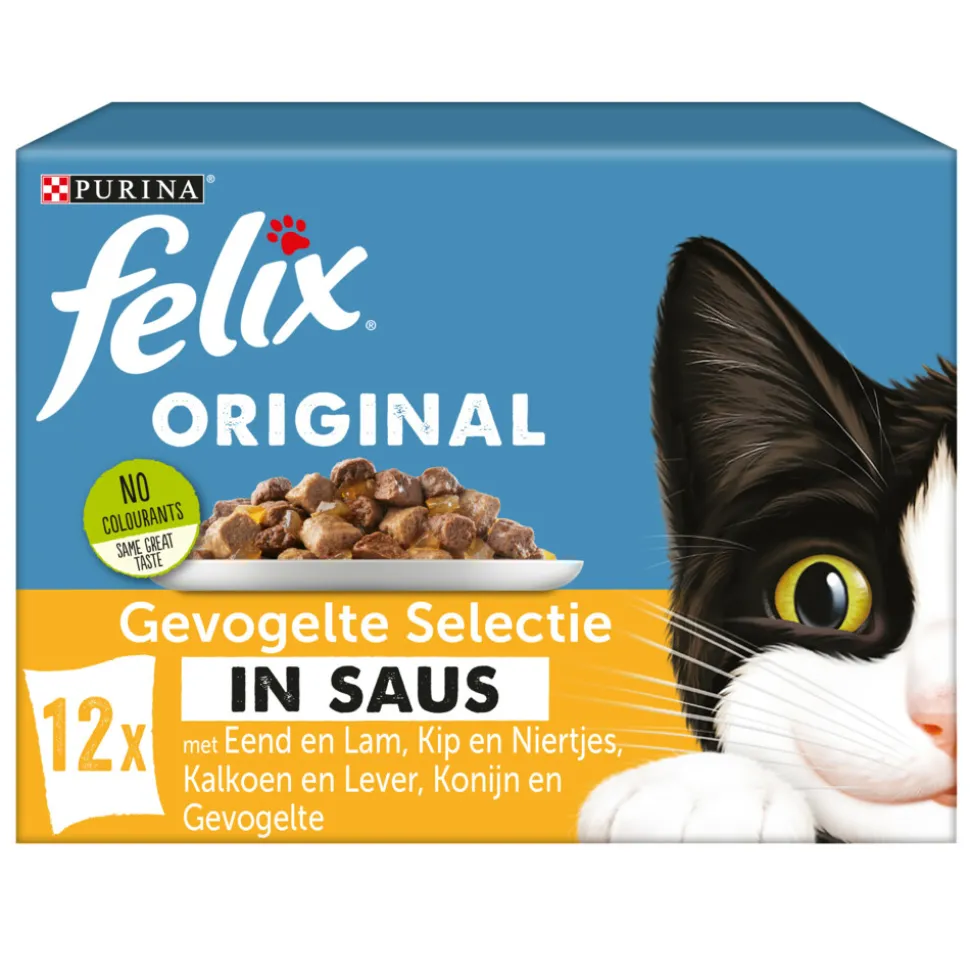 Felix Original Gevogelte Selectie in Saus 12 x 85 gr