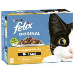 Felix Original Gevogelte Selectie in Saus 12 x 85 gr