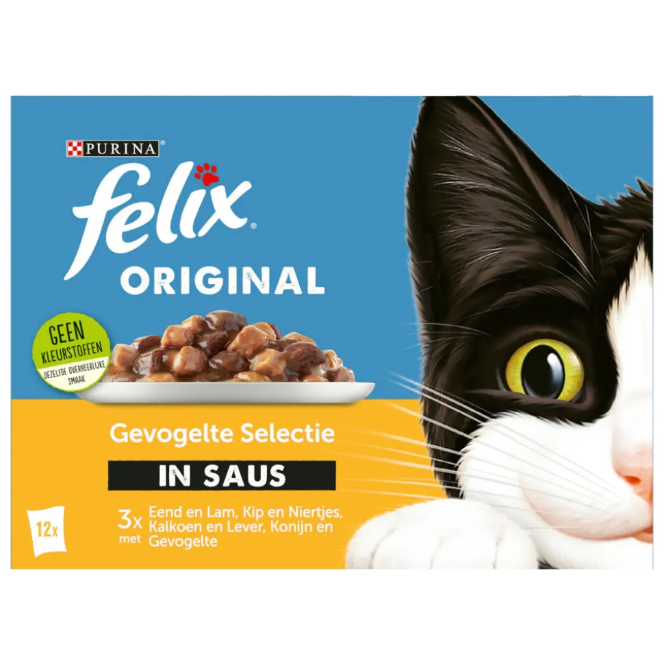 Felix Original Gevogelte Selectie in Saus 12 x 85 gr