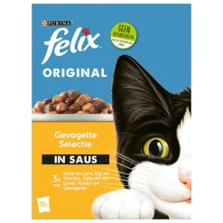 Felix Original Gevogelte Selectie in Saus 12 x 85 gr
