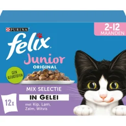 Felix Original Pouch in Gelei Junior Mix 12 stuks