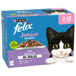 Felix Original Pouch in Gelei Junior Mix 12 stuks