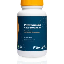 Fittergy Supplements Vitamine D3 75mcg Met Zink 60 tabletten