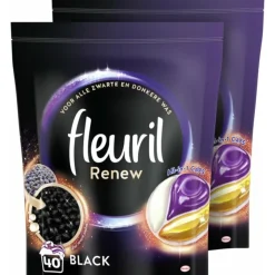 Fleuril Wasmiddel Capsules Renew Zwart 2 x 40 stuks