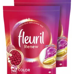 Fleuril Wasmiddelcapsules Renew Kleur 2 x 40 stuks