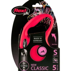 Flexi Rollijn Classic Koord 5 mtr tot 12 kg Rood