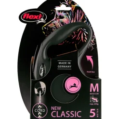 Flexi Rollijn Classic Koord 5 mtr tot 20 kg Zwart