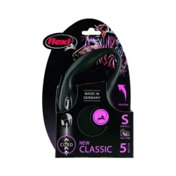 Flexi Rollijn Classic Koord 5 mtr tot 12 kg Zwart