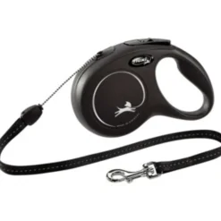 Flexi Rollijn Classic Koord 8 mtr tot 12 kg Zwart