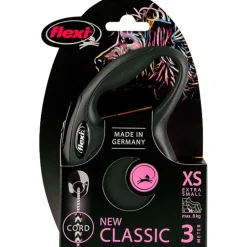 Flexi Rollijn Classic Koord 3 mtr tot 8 kg Zwart