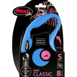 Flexi Rollijn Classic Koord 8 mtr tot 12 kg Blauw