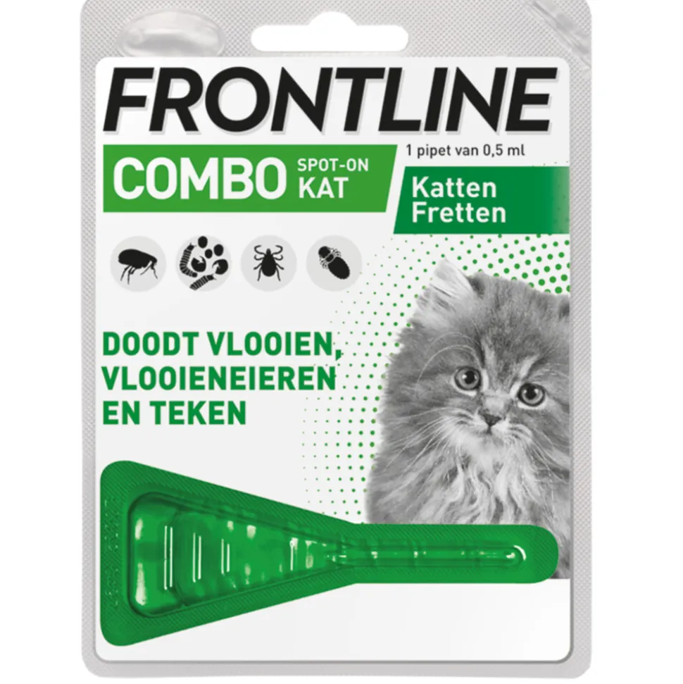 Frontline Combo Anti Vlooien en Teken Druppels Kat vanaf 1 kg