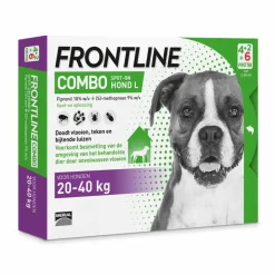 Frontline Combo Spot On Anti Vlooien en Teken Druppels Hond 20 - 40 kg 6 pipetten
