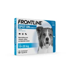 Frontline Spot On Anti Vlooien en Teken Druppels Hond M 10 - 20 kg 3 pipetten