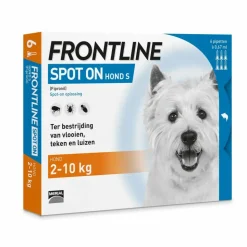 Frontline Spot On Anti Vlooien en Teken Druppels Hond 2 - 10 kg 6 pipetten