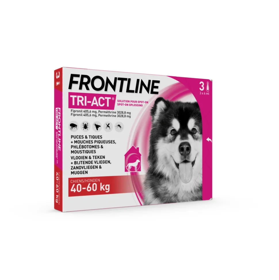 Frontline Tri-Act Anti Vlooien en Teken Druppels XL 3 pipetten