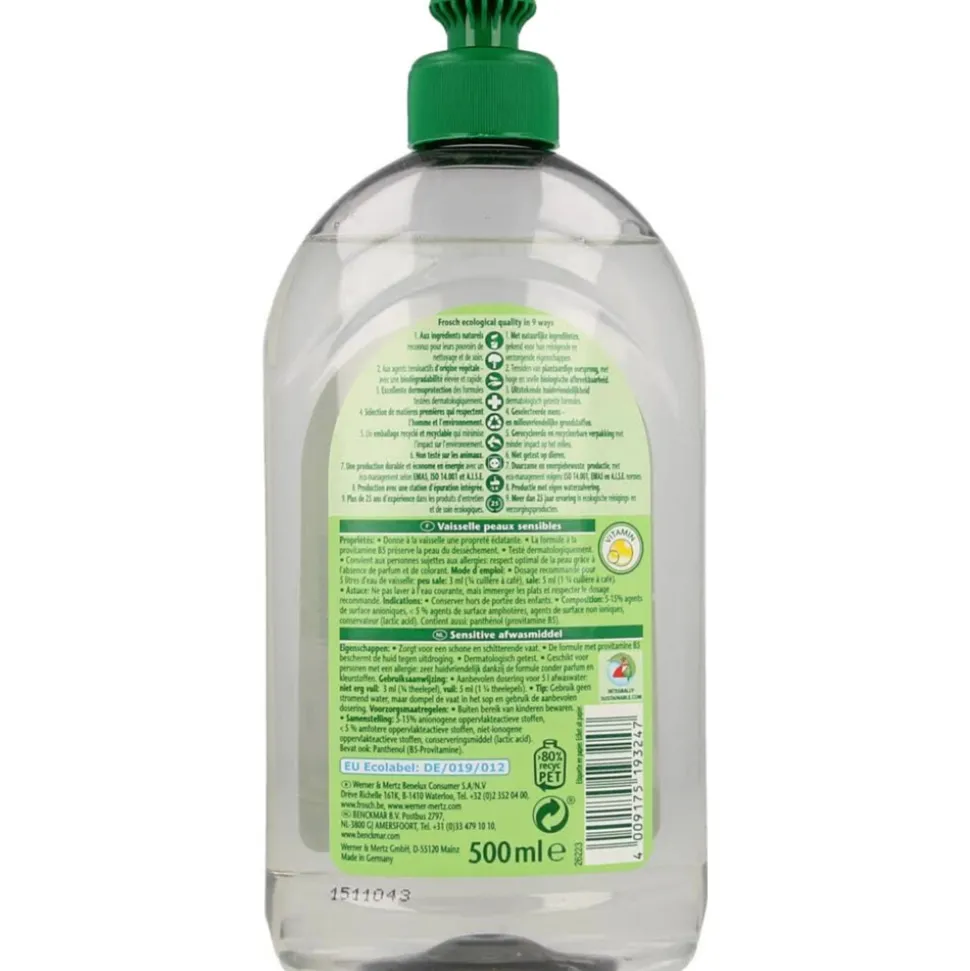 Frosch Afwasmiddel Sensitive Vitamine 500 ml