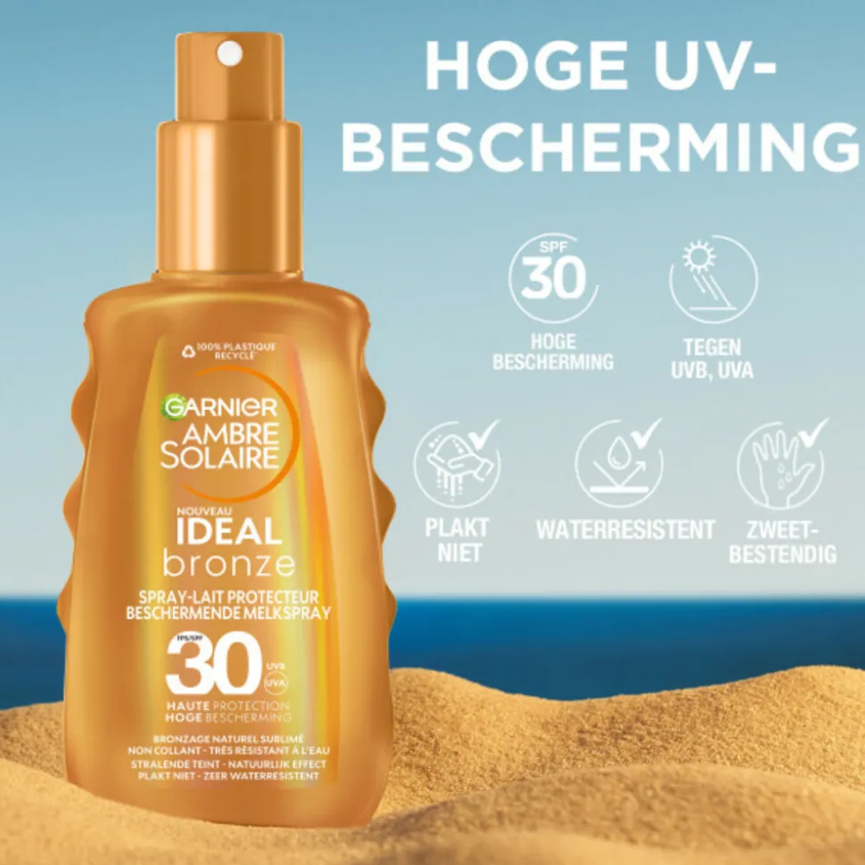 Garnier Ambre Solaire Ideal Bronze Beschermende Melkspray SPF 50 150 ml