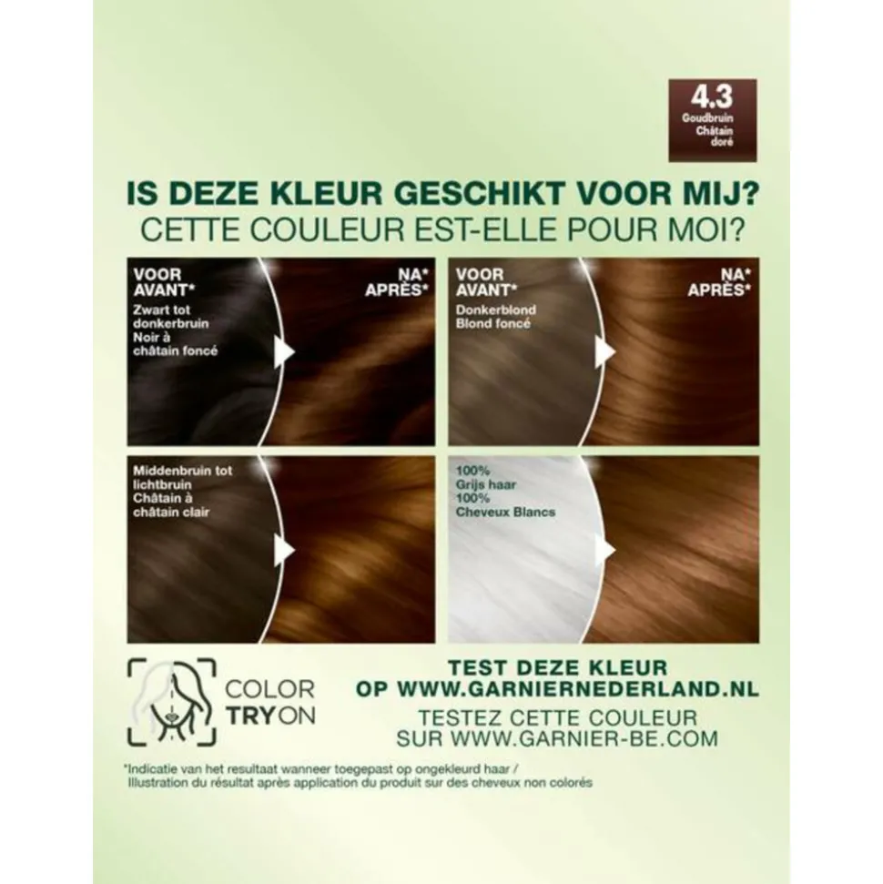 Garnier Nutrisse Ultra Crème Permanente Haarkleuring 4.3 Goudbruin