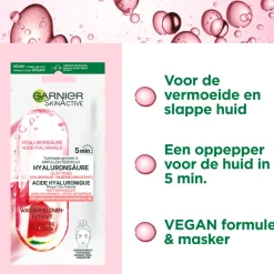 Garnier SkinActive Tissue Gezichtsmasker Watermeloen & Hyaluronzuur