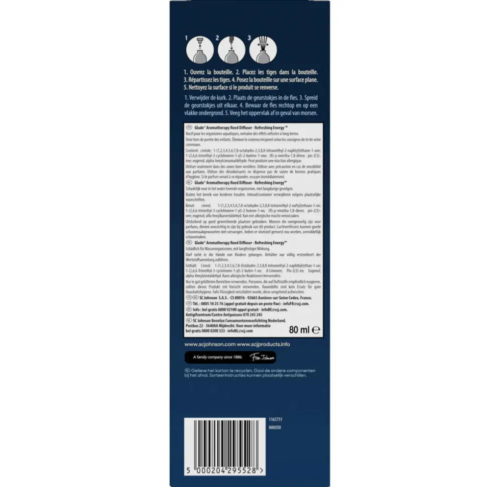 Glade Aromatherapy Geurstokjes Resfreshing Energy 80 ml