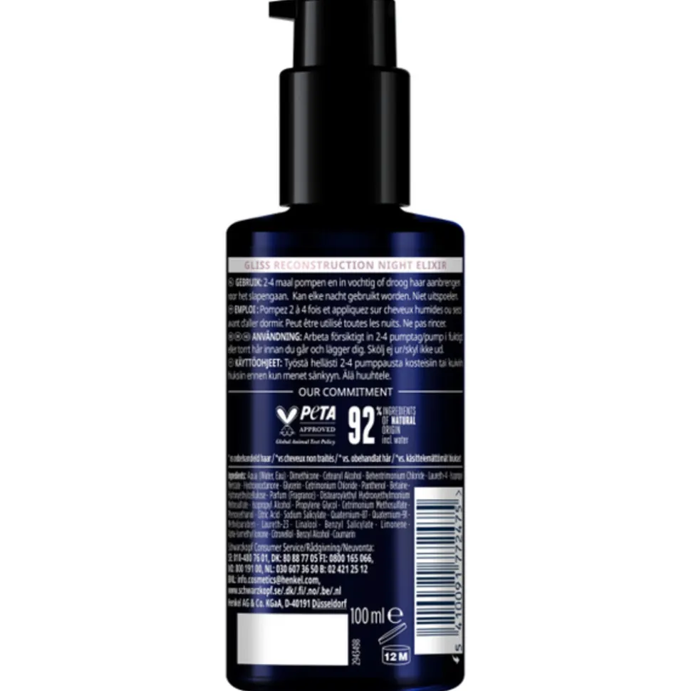 Gliss Night Elixer Overnight Reconstruction 100 ml