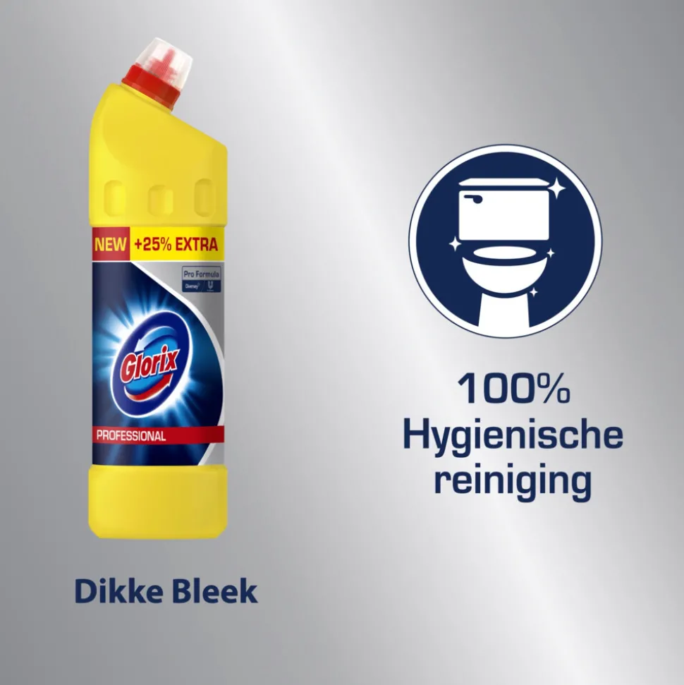 Glorix Professional Toiletreiniger Dikke Bleek Original Pro Formula 1,25 liter