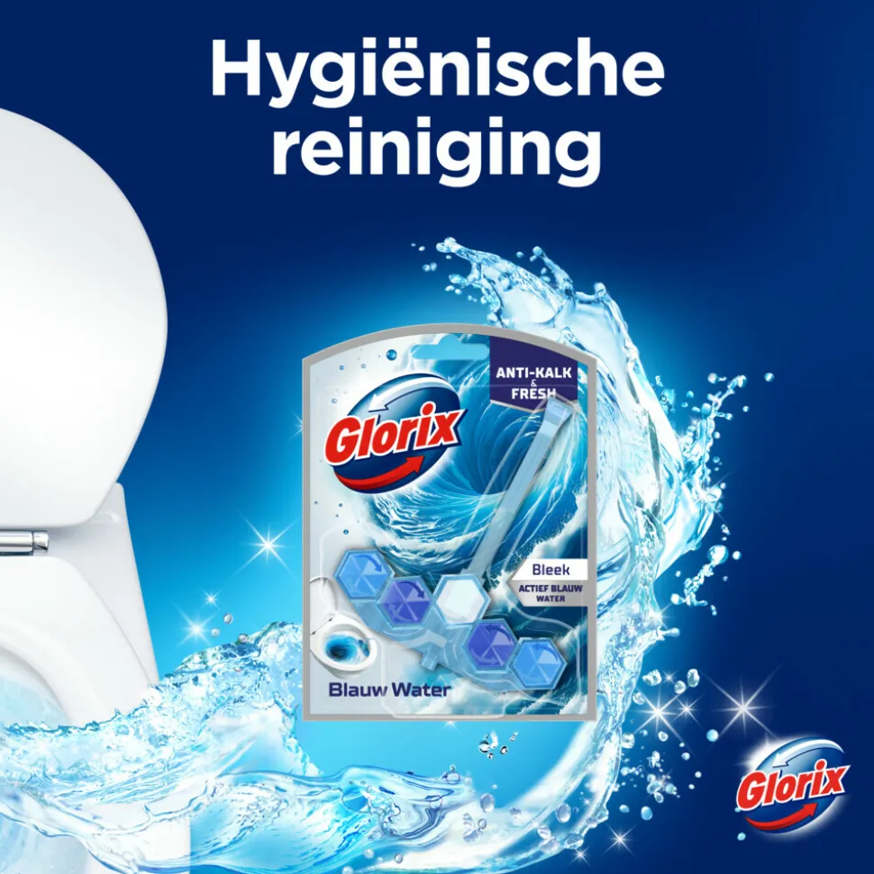 Glorix Toiletblok Blauw Water Bleek