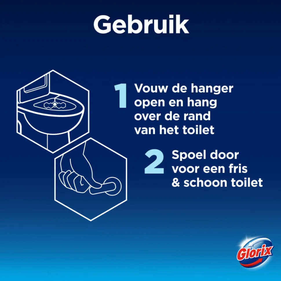 Glorix Toiletblok Blauw Water Bleek