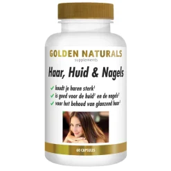 Golden Naturals Haar, Huid & Nagels 60 vegacapsules