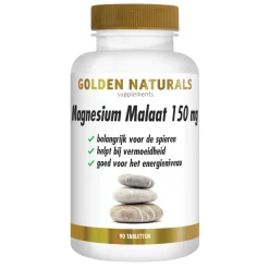 Golden Naturals Magnesium Malaat 150 mg 90 tabletten