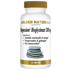 Golden Naturals Magnesium Bisglycinaat 300mg Vegan 60 tabletten