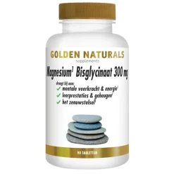 Golden Naturals Magnesium Bisglycinaat 300mg Vegan 90 tabletten