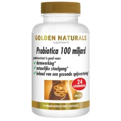 Golden Naturals Probiotica 100 Miljard Maagsapresistent 14 vegacapsules