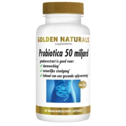 Golden Naturals Probiotica 50 Miljard Maagsapresistent 30 vegacapsules