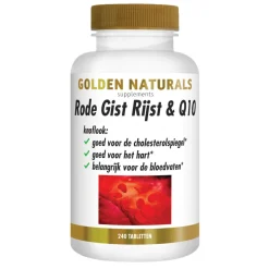 Golden Naturals Rode Gist Rijst & Q10 Vegan 240 tabletten