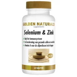 Golden Naturals Selenium & Zink Vegan 60 tabletten