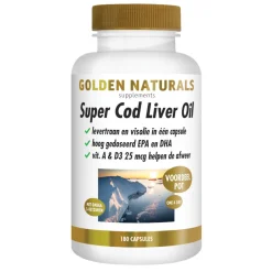 Golden Naturals Super Cod Liver Oil 180 softgels