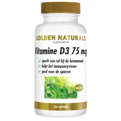 Golden Naturals Vitamine D3 75mcg 120 softgels