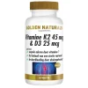 Golden Naturals Vitamine K2 45 mcg & D3 25mcg Vegan 60 tabletten