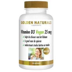 Golden Naturals Vitamine D3 25 mcg Vegan 120 capsules