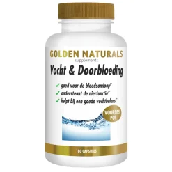 Golden Naturals Vocht & Doorbloeding 180 vegacapsules