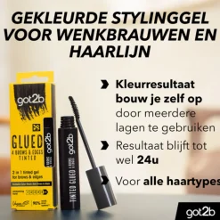 Got2b Glued 4 Brows & Edges Gel Black 16 ml