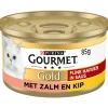 Gourmet Gold Fijne Hapjes Zalm - Kip 85 gr