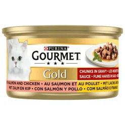 Gourmet Gold Fijne Hapjes Zalm - Kip 85 gr
