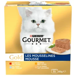 Gourmet Gold Fijne Mousse Rood 8 x 85 gr